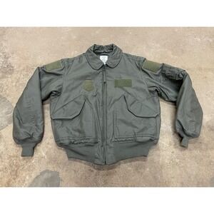 Valley Apparel Jacket Mens Large Green CWU-45/P Flyers Cold Weather Bomber